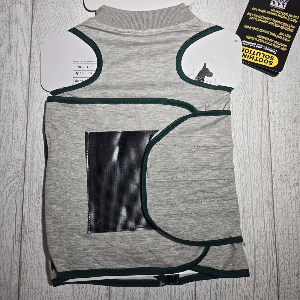 NCAA Michigan State Spartans Dog Anxiety Shirt Calming Soothing Vest LARGE grey - Picture 7 of 9